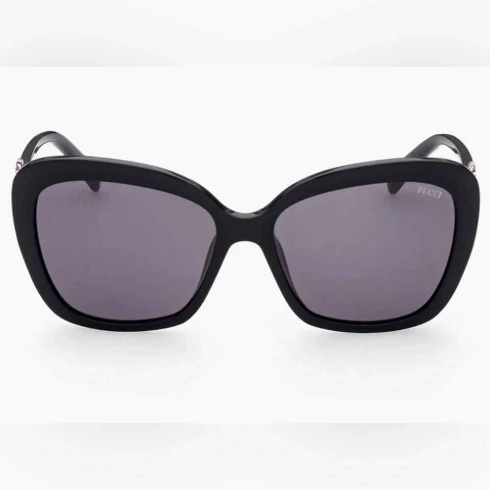 Emilio Pucci Black Oversized Cat-Eye Sunglasses